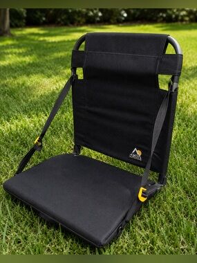 Black Portable Stadium Seat with Back Support